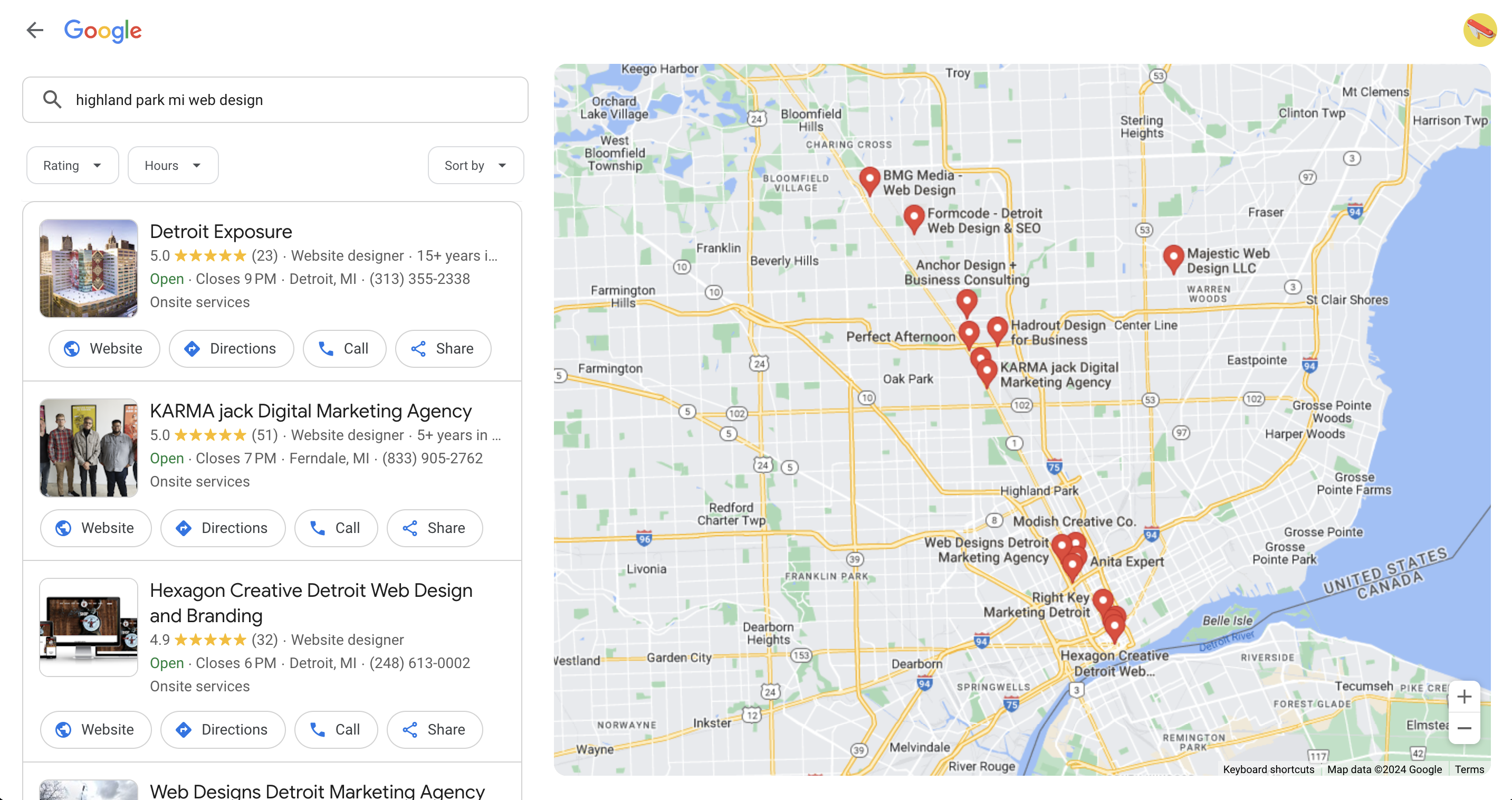 Compare Detroit Web Designers